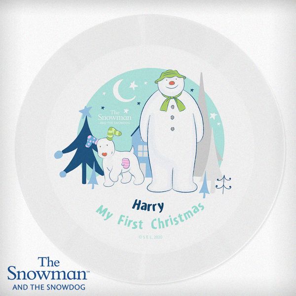 Modal Additional Images for Personalised The Snowman and the Snowdog Plastic Plate