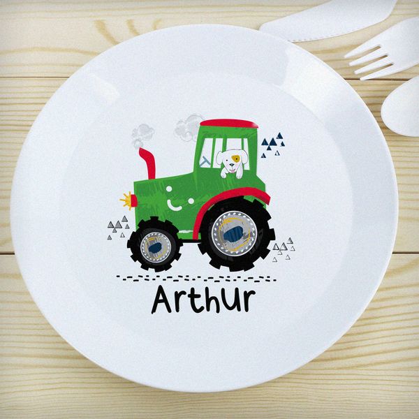 (image for) Personalised Tractor Plastic Plate