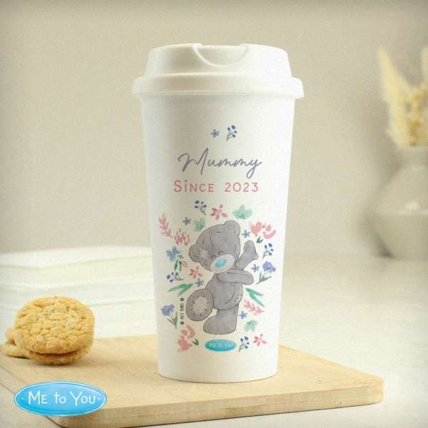 Modal Additional Images for Personalised Me To You Floral Insulated Reusable Eco Travel Cup