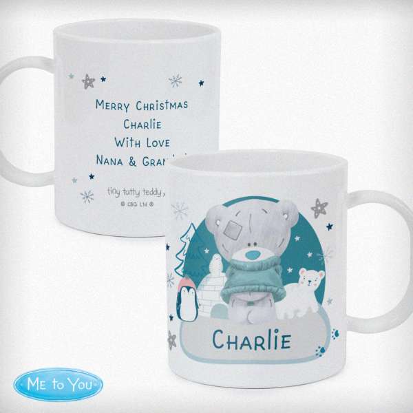 Modal Additional Images for Personalised Winter Explorer Tiny Tatty Teddy Plastic Mug