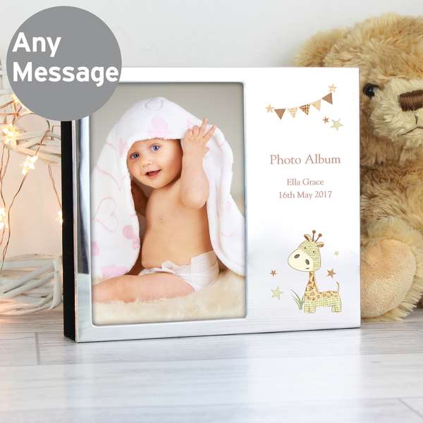 (image for) Personalised Hessian Giraffe Photo Frame Album 6x4