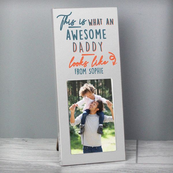 (image for) Personalised This Is What Awesome Looks Like Silver 2x3 Photo Frame