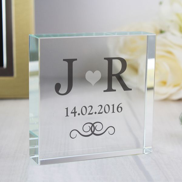 (image for) Personalised Silver Monogram Large Crystal Token