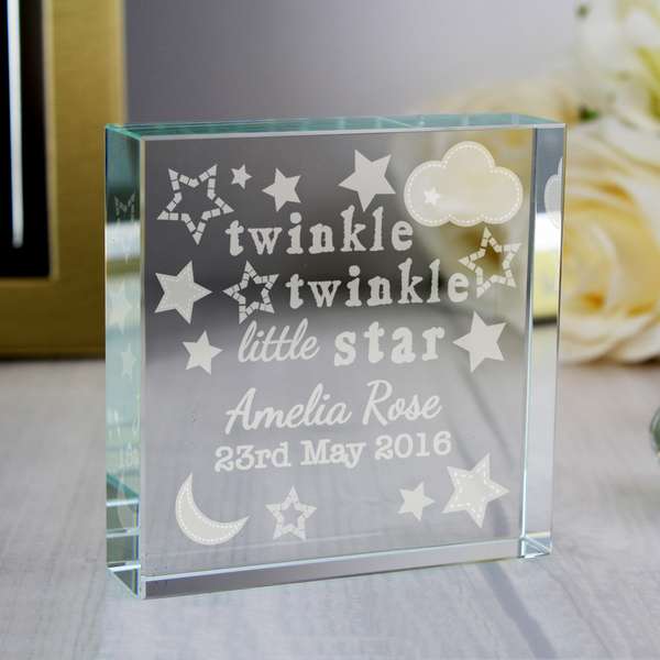 Modal Additional Images for Personalised Twinkle Twinkle Large Crystal Token