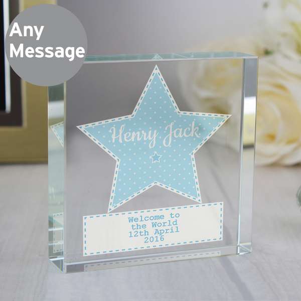 (image for) Personalised Stitch & Dot Boys Large Crystal Token