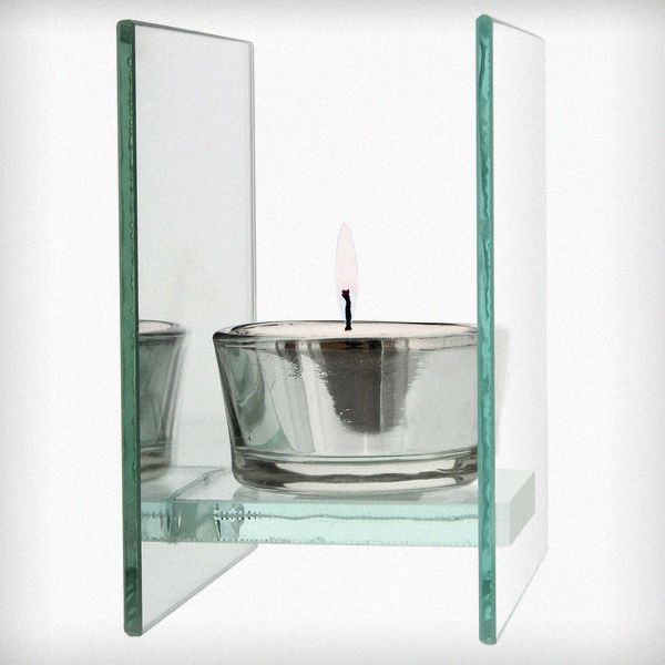 Modal Additional Images for Personalised Diamonds Mirrored Glass Tea Light Holder