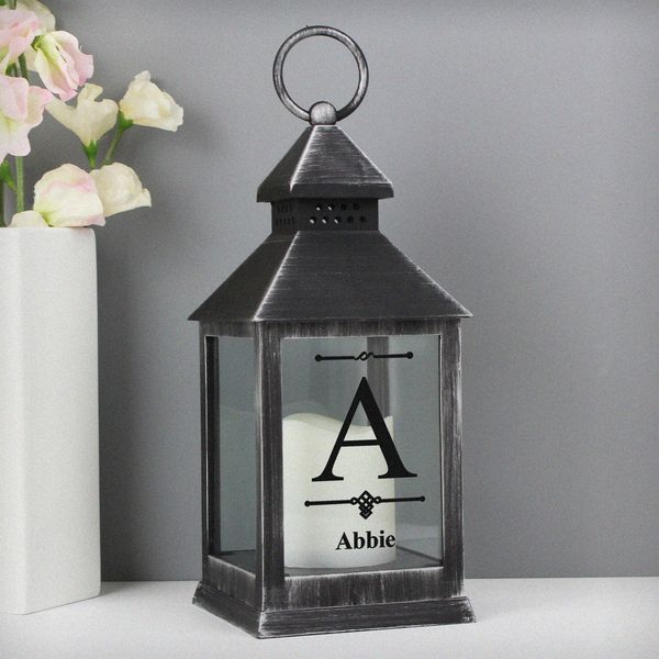 (image for) Personalised Initial Rustic Black Lantern