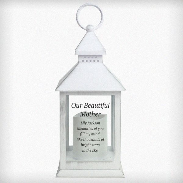 Modal Additional Images for Personalised Memorial White Lantern