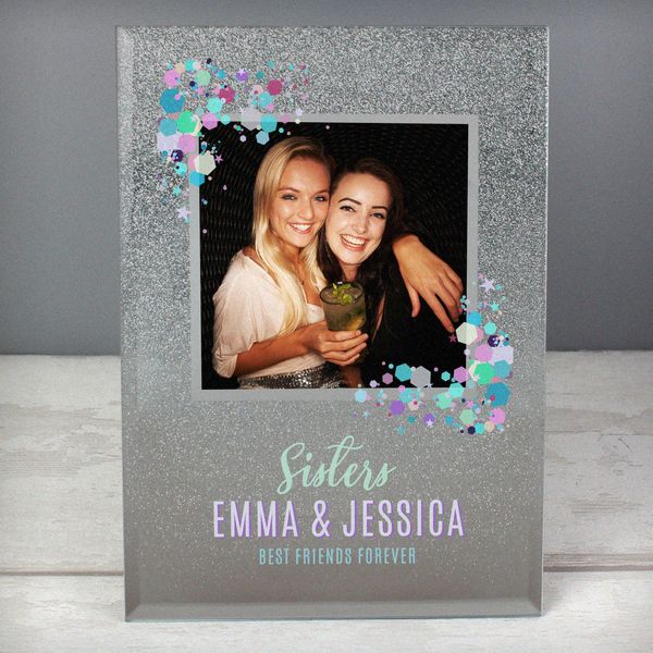 Modal Additional Images for Personalised Festival Style 4x4 Glitter Glass Photo Frame