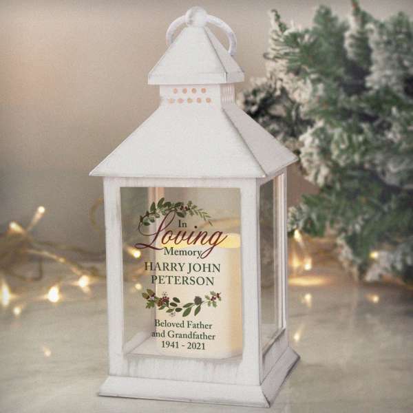 (image for) Personalised In Loving Memory White Lantern