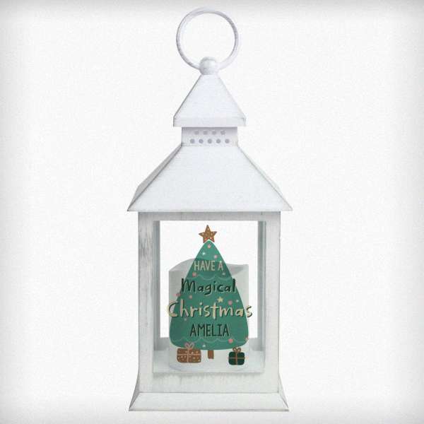 Modal Additional Images for Personalised Have A Magical Christmas White Lantern