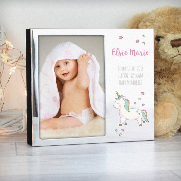 (image for) Personalised Baby Unicorn Frame Album 4x6 - Click Image to Close