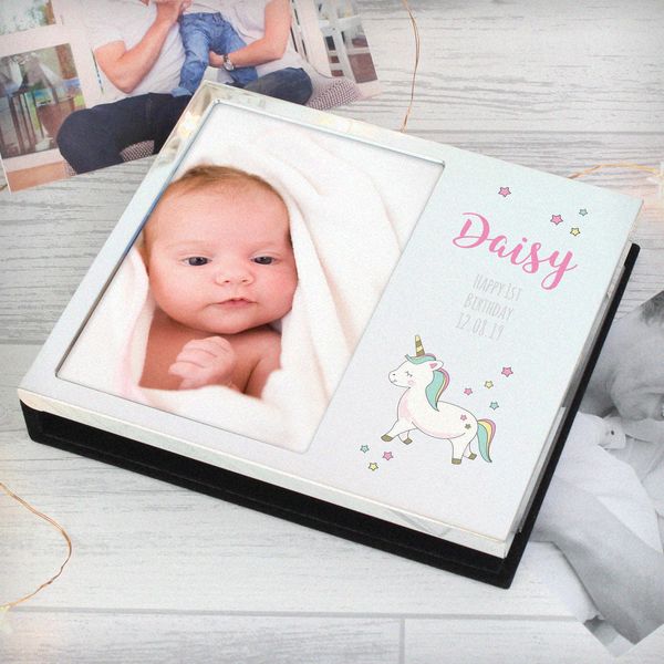 Modal Additional Images for Personalised  Baby Unicorn Frame Album 4x6