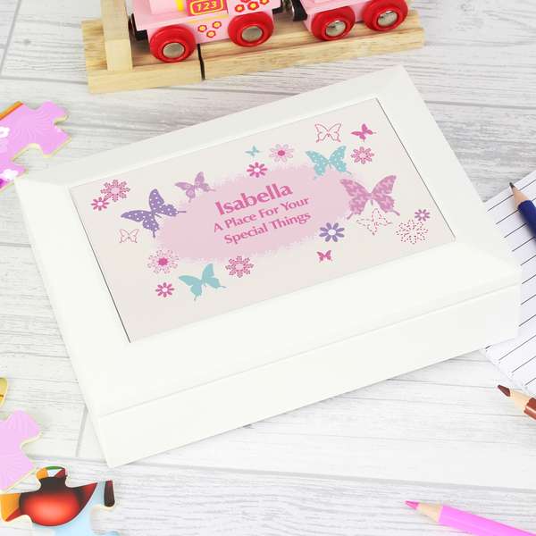 (image for) Personalised Butterfly Jewellery Box