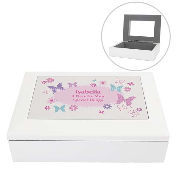 Modal Additional Images for Personalised Butterfly Jewellery Box