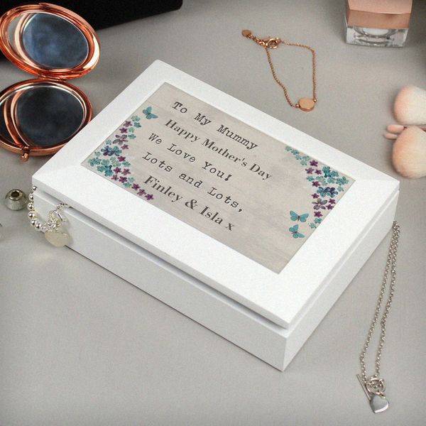 (image for) Personalised Forget me not Jewellery Box