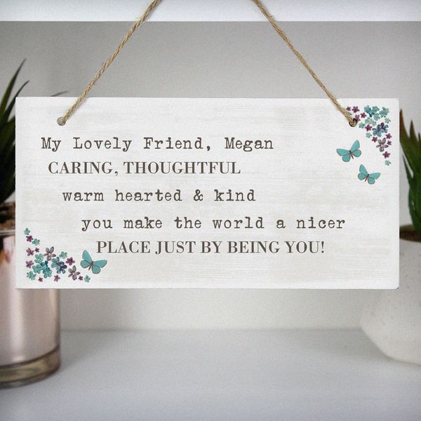 Modal Additional Images for Personalised Forget me not Wooden Sign