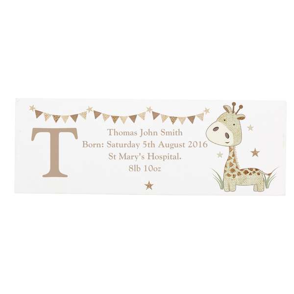 Modal Additional Images for Personalised Hessian Giraffe Mantel Block