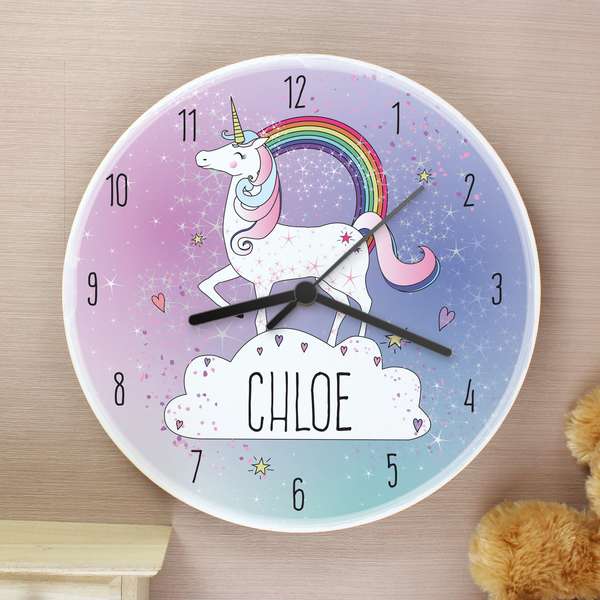 Modal Additional Images for Personalised Unicorn Wooden Clock