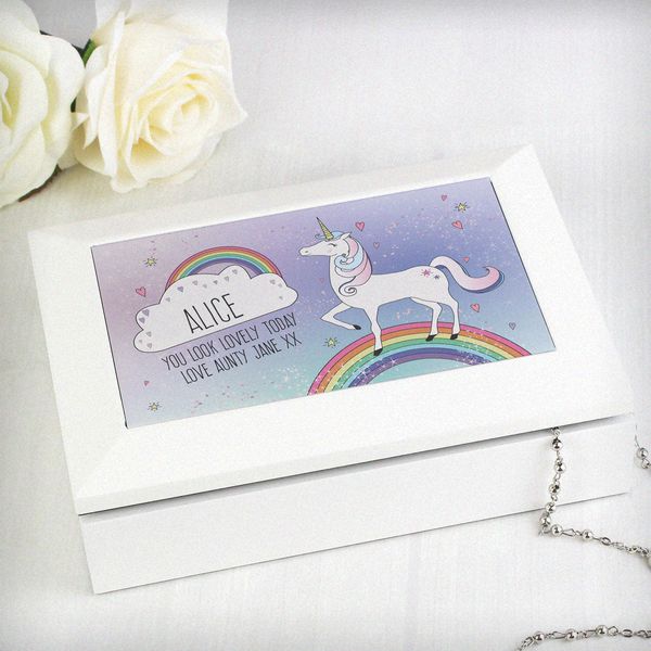 Modal Additional Images for Personalised Unicorn Jewellery Box