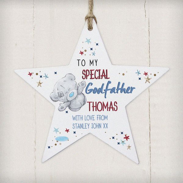 (image for) Personalised Me to You Godfather Wooden Star Decoration