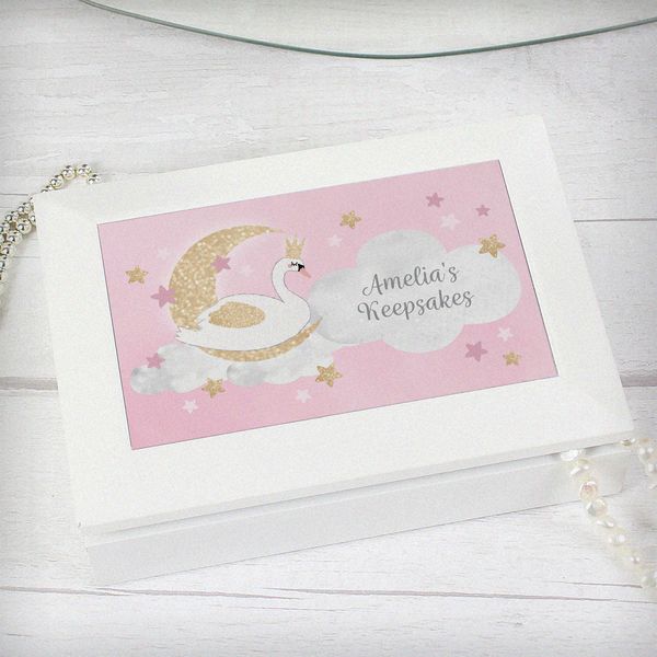 (image for) Personalised Swan Lake Jewellery Box