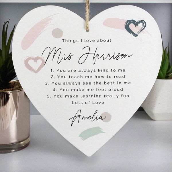 Modal Additional Images for Personalised Love Large Wooden Heart