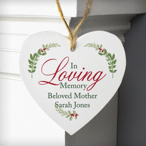 Modal Additional Images for Personalised In Loving Memory Wooden Heart Decoration