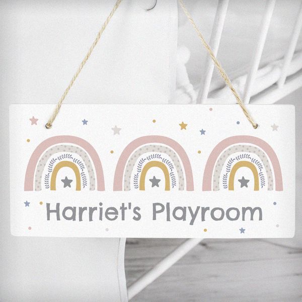 (image for) Personalised Rainbow Wooden Sign