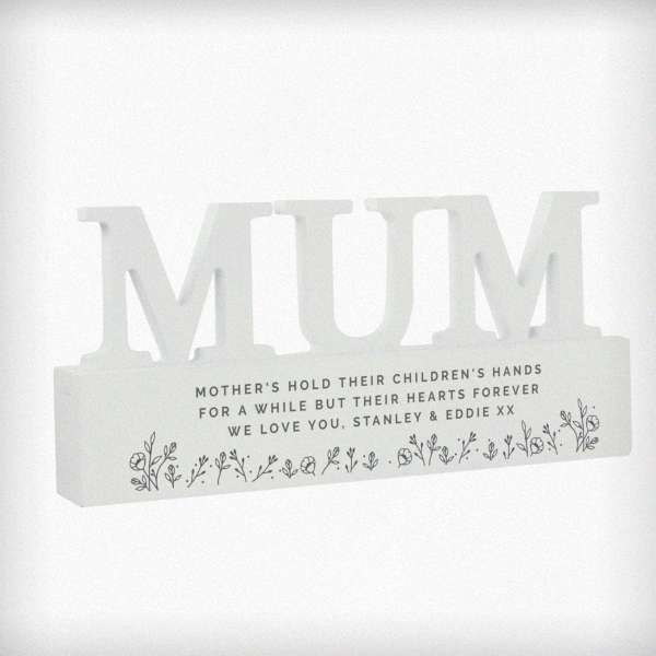 Modal Additional Images for Personalised Floral Wooden Mum Ornament