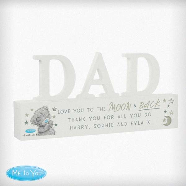 Modal Additional Images for Personalised Me To You Moon and Back Wooden Dad Ornament