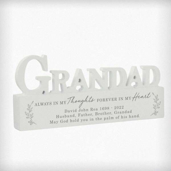 Modal Additional Images for Personalised In Loving Memory Wooden Grandad Ornament