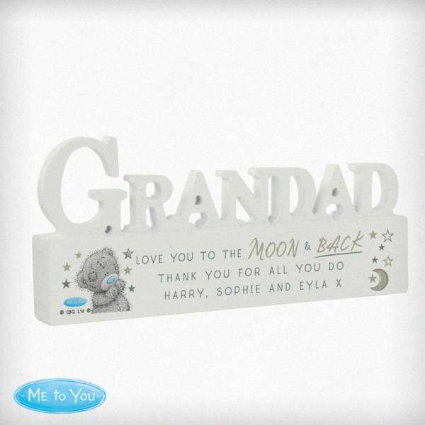 Modal Additional Images for Personalised Me To You Moon and Back Wooden Grandad Ornament