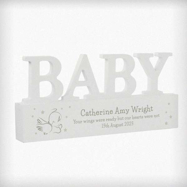 Modal Additional Images for Personalised Memorial Wooden Baby Ornament