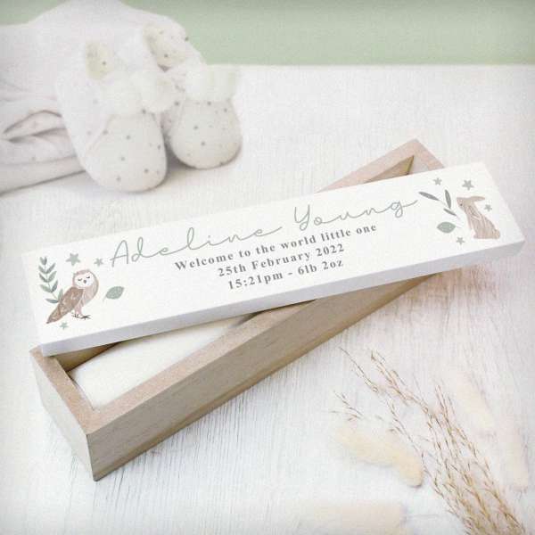 (image for) Personalised Woodland Animals Wooden Certificate Holder