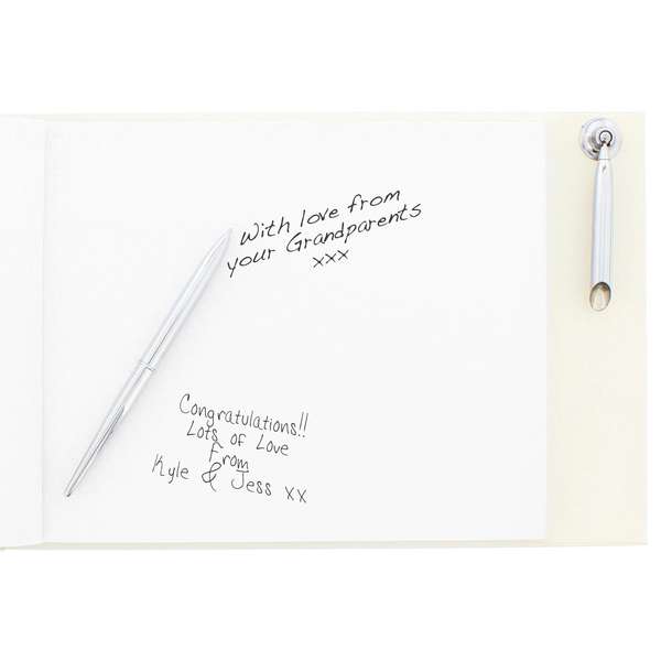 Modal Additional Images for Personalised Hardback Guest Book & Pen Swirl Design