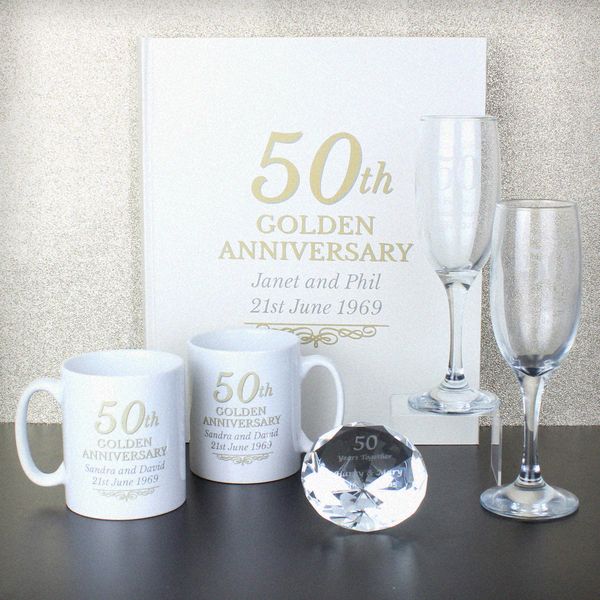 Modal Additional Images for Personalised 50th Golden Anniversary Traditional Album