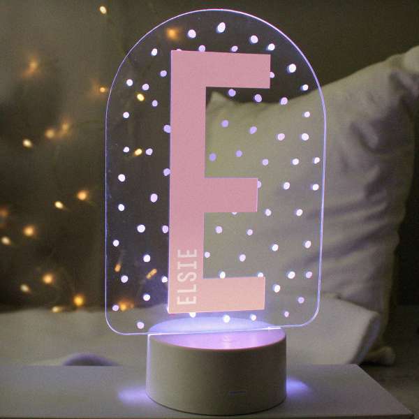 (image for) Personalised Initial LED Colour Changing Night Light