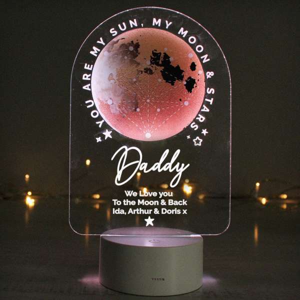 (image for) Personalised Sun Moon & Stars LED Colour Changing Night Light