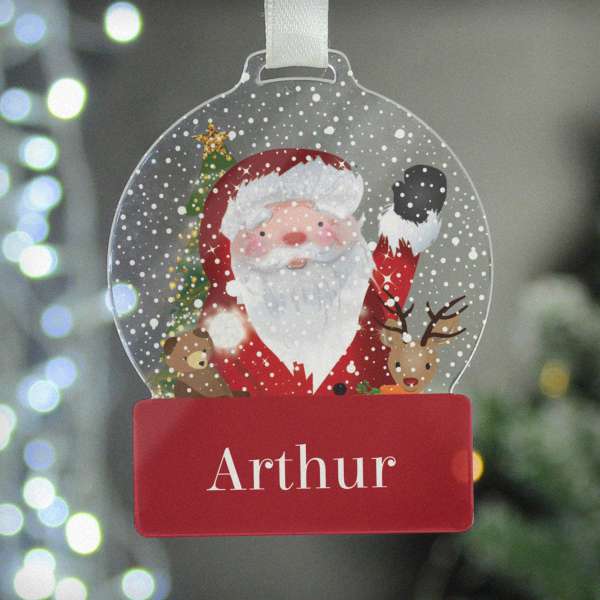 (image for) Personalised Santa Acrylic Snowglobe Decoration