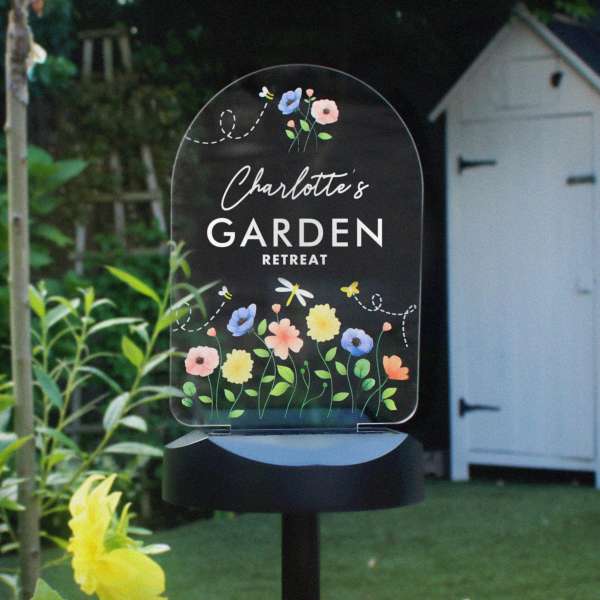 Modal Additional Images for Personalised Flower Garden Outdoor Solar Light