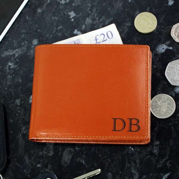 (image for) Personalised Initials Tan Leather Wallet