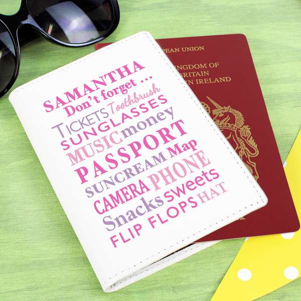 (image for) Personalised Dont Forget Cream Passport Holder