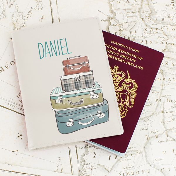 (image for) Personalised Suitcases Cream Passport Holder