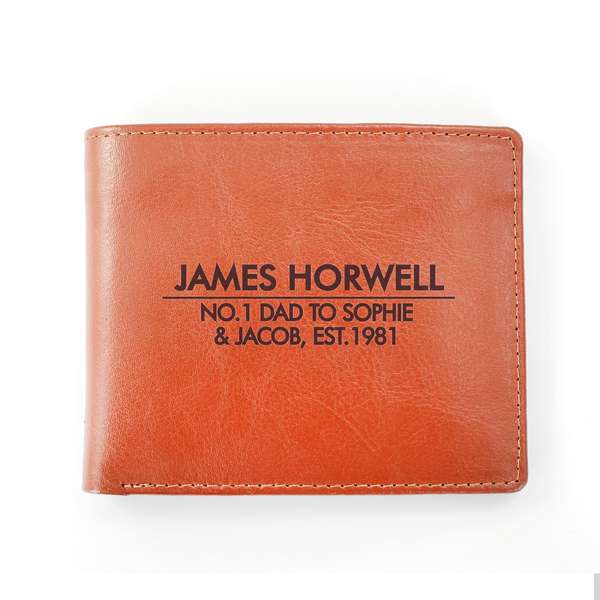 Modal Additional Images for Personalised Classic Tan Leather Wallet